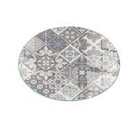 Plaque de Cheminée ⌀70 cm Rond pour Poêle Résistant à la ChaleurImprimé Élégant Plaque de Protection Contre Les Étincelles Protecteur de Sol - Modèle de mosaïque décorative