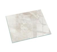 Plaque de Cheminée 80x60 cm Imprimé Élégant Rectangulaire pour Poêle Protecteur de Sol Résistant à la Chaleur Plaque de Protection Contre Les Étincelles - Modèle de marbre Naturel