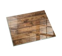 Plaque de Cheminée 80x60 cm Résistant à la Chaleur Imprimé Élégant Plaque de Protection Contre Les Étincelles Protecteur de Sol pour Poêle Rectangulaire - Planche de Bois avec veinage