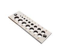 Plaque de cheville en acier à 16 trous, échelle métrique, 4 mm-16 mm, disponible pour tous les bois tendres et bois durs