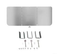 Plaque de collecte de chaleur en aluminium robuste de 0,8 mm pour chauffages de terrasse en plein air, modèles champignons et pyramides, déflecteur d'air pliable argenté pour améliorer l'efficacité et