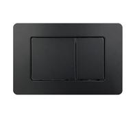 Plaque de Commande Acier Inox Noir Mat - Compatible avec Geberit Duofix Sigma/Delta/Basic - Double Chasse - Wunderbad