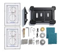 Plaque de commande cachée à carreler pour Geberit Sigma avec support magnétique, plaque de pression WC pour geberit, avec gabarit de coupe et accessoires de fraisage, noir, 22,2 x 14 cm