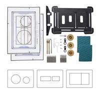 Plaque de commande cachée carrelée avec fixation magnétique, robinet de rinçage pour TECE, installation encastrée, kit complet, horizontal, 220 x 150 x 5 mm