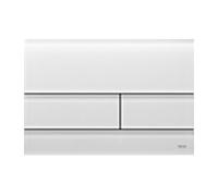 Plaque de commande de toilettes TECEsquare II 9240824 technologie double flux, verre satiné blanc