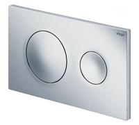 Plaque de commande double touche - chromée mat - Visign for Style 20 VIEGA