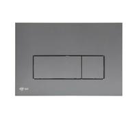 Plaque de commande double touche en acier inoxydable, traitement PVD, gun métal mat (SATATGM-M)