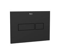 Plaque de commande double touche en plastique, noir mat (A890220206)