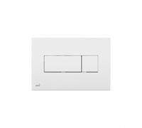 Plaque de commande double touche pour WC suspendu, Blanc brillant (M370)
