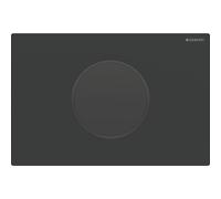Plaque de commande Geberit Sigma10 - ronde - réservoir 12cm - Infrarouge - 230V, mat blanc/noir 115.907.16.6