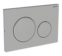 Plaque de commande Geberit Sigma20 - chasse d'eau à 2 boutons - boutons ronds - finition en acier inoxydable/époxy. 115.889.SN.1