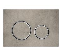 Plaque de commande Geberit Sigma50 - chasse d'eau à 2 boutons - rond - chrome/effet béton 115.884.JV.1