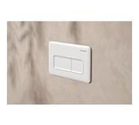 Plaque de commande hansgrohe iFrame Original Q 66001700 pour double chasse d'eau, plastique, blanc mat