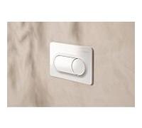Plaque de commande hansgrohe iFrame Original S 66002450 pour double chasse d'eau, en plastique blanc