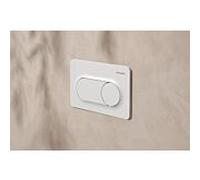 Plaque de commande hansgrohe iFrame Original S 66002700 pour double chasse d'eau, plastique, blanc mat