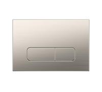 Plaque de Commande Nickel Brossé - Compatible avec Geberit Duofix Sigma/Delta/Basic - Double Chasse - Wunderbad