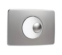 Plaque de commande NICOLL Double volume - Chromé velours et brillant - 0709189