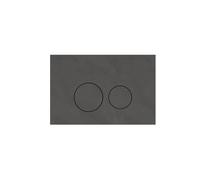 Plaque de commande QeramiQ Push Stone - pour réservoir encastré Geberit UP320 - double chasse - boutons ronds - pierre naturelle - marbre foncé SW1244455