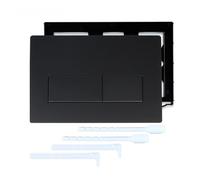 Plaque de commande WC compatible avec les plaques de commande Geberit Sigma, UP300 & UP320, double chasse (noir)