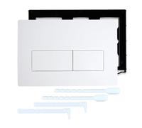 Plaque de commande WC compatible avec les plaques de commande Geberit Sigma, UP300 & UP320, double chasse (blanc)