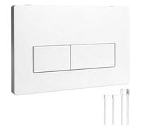 Plaque de commande WC compatible avec les séries UP300 et UP320, plaque de déclenchement double chasse 246 x 164 mm, pour 2 chasse quantitatives, kit de levier de chasse et cadre de montage blanc