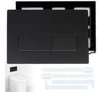 Plaque de commande WC en ABS avec double chasse - Pour Geberit Sigma01/Sigma20/Sigma30/Sigma50/UP320/UP300 - Résistante à l'abrasion et facile à nettoyer - Noir