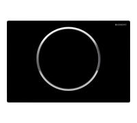 Plaque de commande WC GEBERIT Sigma10 interrompable: noir, chromé brillant
