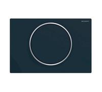 Plaque de commande WC GEBERIT Sigma10 interrompable: noir mat laqué, poli