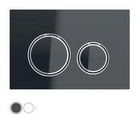 Geberit Sigma50 bouton de chasse d'eau pour WC chrome brillant-noir 115.884.SJ.1