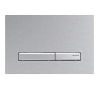 Plaque de commande WC GEBERIT Sigma50 double touche, couleur métallique chrome: chromé, chromé, brossé, Chromé G