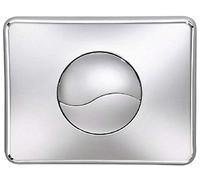 Plaque de commande WC murale Siamp Verso 800, chromé brillant