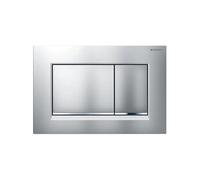 Plaque de commande WC Sigma30 double touche: chromé mat laqué, , chromé brillant