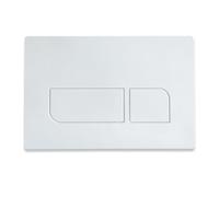 Plaque de commande WC suspendu compatible Geberit, plaque de déclenchement double chasse d’eau, finition Or/Blanc/Noir/Chrome, remplacement réservoir encastré (blanc)