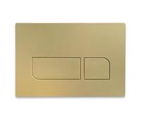 Plaque de commande WC suspendu compatible Geberit, plaque de déclenchement double chasse d’eau, finition Or/Blanc/Noir/Chrome, remplacement réservoir encastré (doré)