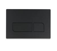 Plaque de commande WC suspendu compatible Geberit, plaque de déclenchement double chasse d’eau, finition Or/Blanc/Noir/Chrome, remplacement réservoir encastré (noir)