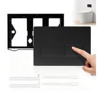 Plaque de Commande WC Suspendu double chasse en ABS, panneau de rechange 246 x 164 mm pour réservoir encastré, compatible GD2 et Geberit Sigma (Noir)