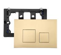 Plaque de Commande WC Suspendu,Plaque de Déclenchement,Double Déchargement,Avec Jeu De Tiges D'Échappement Et Cadre De Fixation,Compatible Avec Geberit Sigma 01,20,30,50,Up 320,300 (Or)