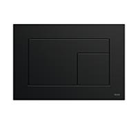 Plaque de commande WC TECEvelvet 9240732 pour double chasse, Nero Ingo / Noir