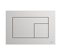 Plaque de commande WC TECEvelvet 9240734 pour double chasse, Gris Éphémère / Gris Pierre