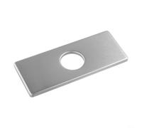 Plaque de couvercle pour trou d'évier, robinet de cuisine en acier inoxydable 304, panneau de base décoratif pour robinet de salle de bain, plateau décoratif (argenté)