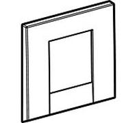 plaque de couverture Geberit HyTronic UR Bolero pour 241922111 commandes UR de 2009, blanc -alpin