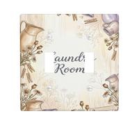 Plaque de couverture pour interrupteur double - Style rustique vintage - Chrysanthème - Sans plastique beige - Taille standard - Décoration pour la maison, le salon, la chambre à coucher, la salle de