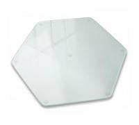 Plaque de Cuisine en Verre Trempé h40 cm Protection des Surfaces Forme Hexagonale Hygiénique avec Pieds Antidérapants Facile à Nettoyer Effet Satiné pour la Cuisine Durable