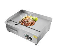 Plaque de cuisson 3000 W, 22", rectangulaire, commerciale, en acier inoxydable, pour cantines, chaînes de magasins, supermarchés (2 pelles et 2 brosses)