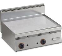 Plaque de cuisson à gaz KBS, acier inoxydable lisse, surface de cuisson 796 x 555 mm, 2 zones de chauffe, modèle de table