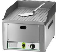 Plaque de cuisson à gaz KBS avec 1 zone de chauffe nervurée, 4 kW, allumage piézo, boîtier en acier inoxydable