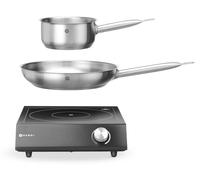 Plaque de Cuisson à Induction 3500W + Casserole + Poêle - Hendi