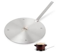Plaque de cuisson à induction - Adaptateur pour plaque de cuisson à induction - Acier inoxydable - 24 cm - Argenté