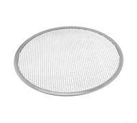 Plaque de cuisson à pizza en maille d'aluminium avec finition anodisée, prend en charge un transfert de chaleur uniforme et une manipulation facile des aliments (33 cm)