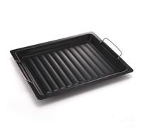 Plaque de cuisson anti-adhésive 25 x 30 cm en fer épais pour pain et rôtir - Passe au four